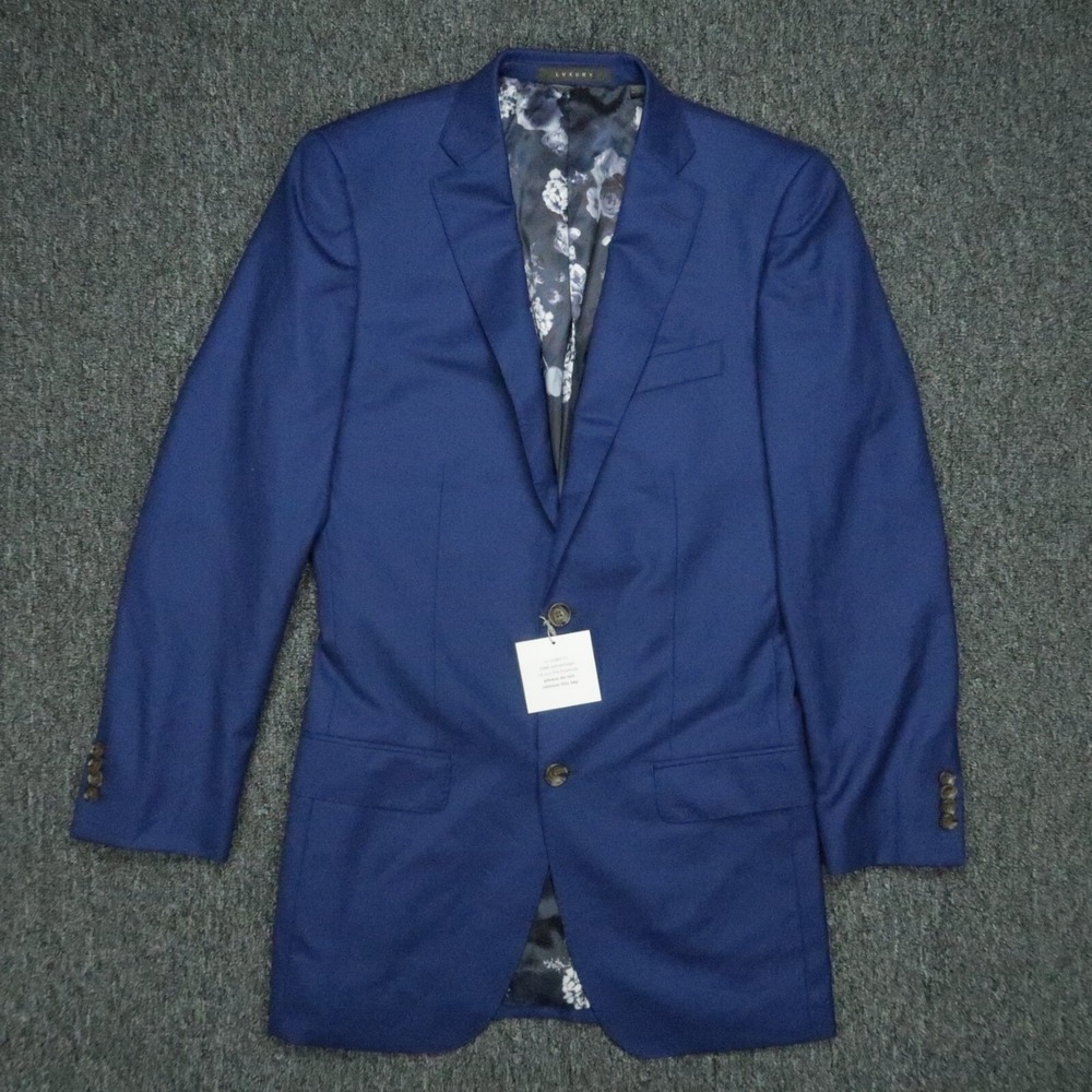 Indochino Blazer Mens‎ 38R Blue Single Breasted Wool Cashmere Luxury Jacket NWT
